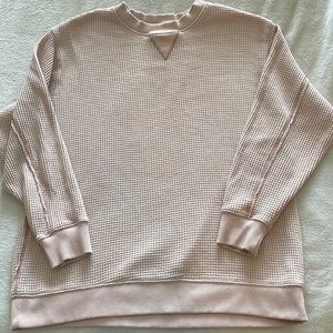 Light Pink Aerie Waffle sweater